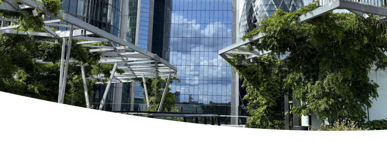 City buildings with nature